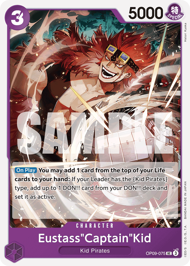 Eustass"Captain"Kid OP09-075 card, Emperors In The New World