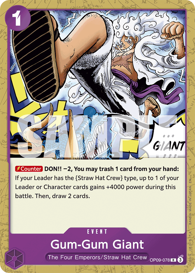 Gum-Gum Giant OP09-078 Starter Deck card, Emperors In The New World