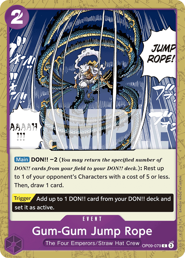 Gum-Gum Jump Rope OP09-079 card, Emperors In The New World