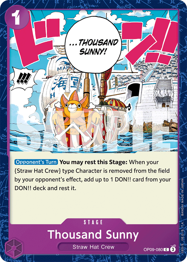 Thousand Sunny OP09-080 card, Emperors In The New World