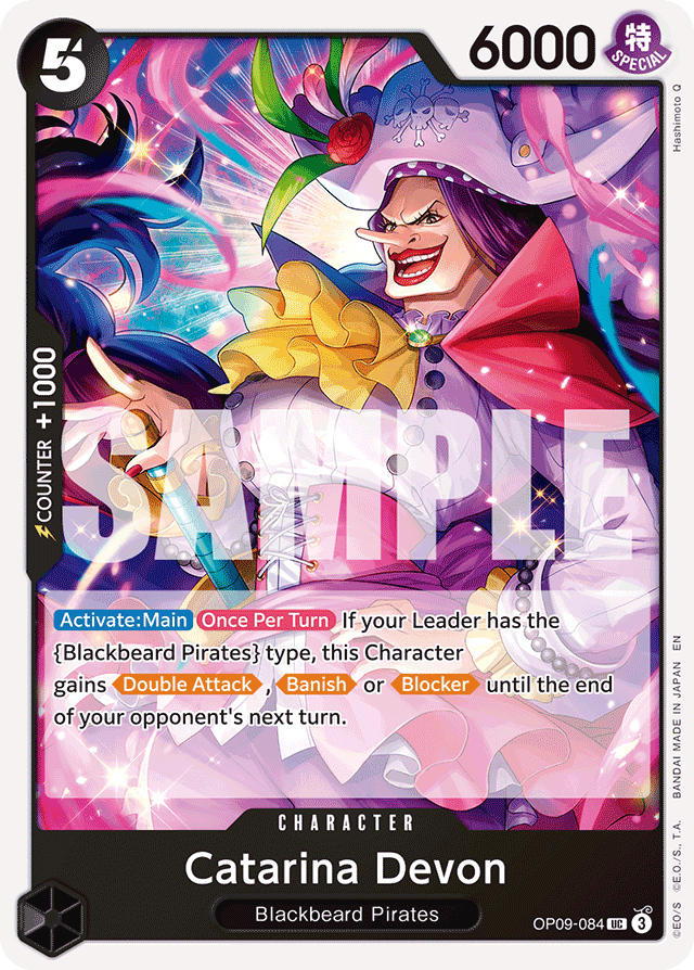 Catarina Devon OP09-084 Reprint / Jolly Roger Foil card, Emperors In The New World