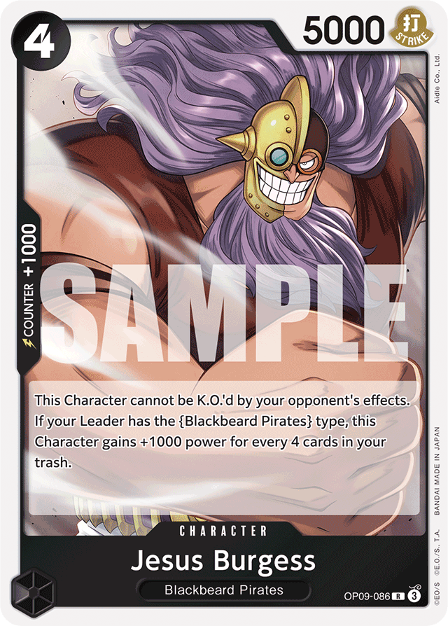 Jesus Burgess OP09-086 card, Emperors In The New World