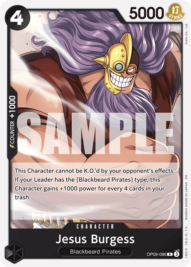 Jesus Burgess OP09-086 Starter Deck card, Emperors In The New World