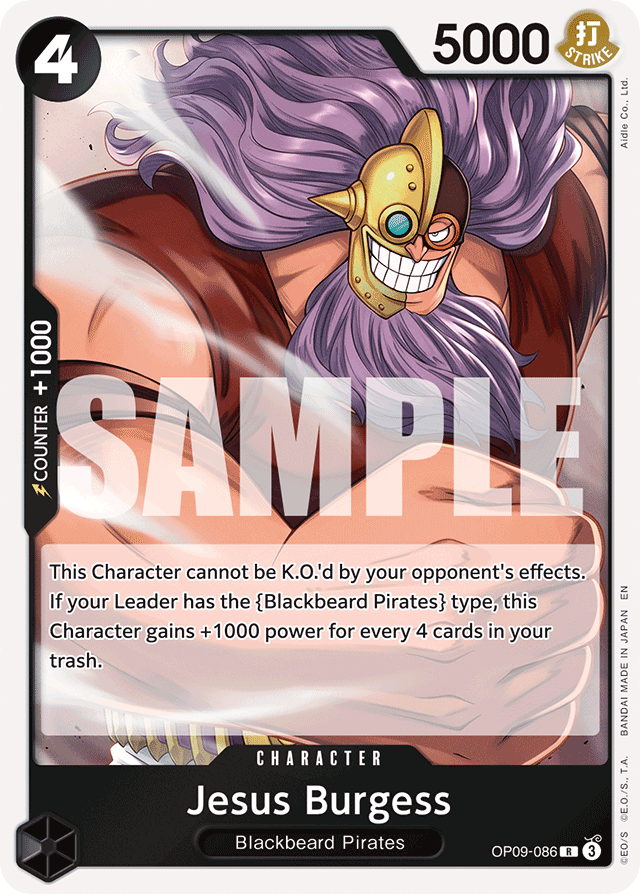Jesus Burgess OP09-086 Reprint card, Emperors In The New World