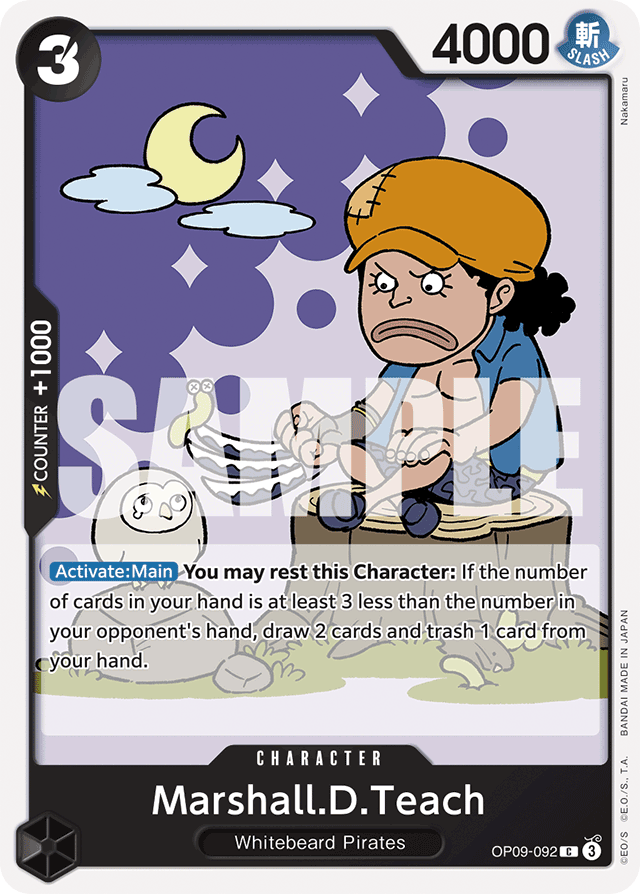 Marshall.D.Teach OP09-092 card, Emperors In The New World