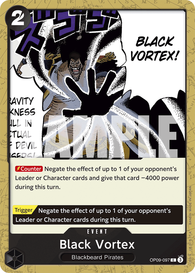 Black Vortex OP09-097 card, Emperors In The New World