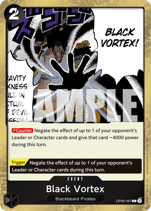 Black Vortex OP09-097 Jolly Roger Foil card, Emperors In The New World