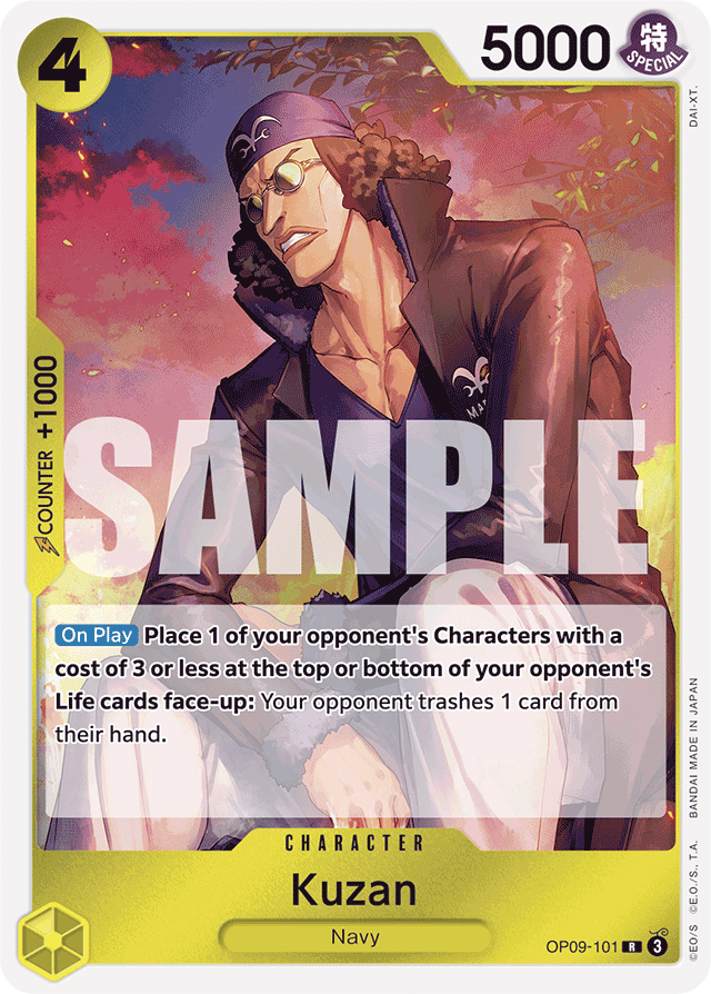 Kuzan OP09-101 card, Emperors In The New World