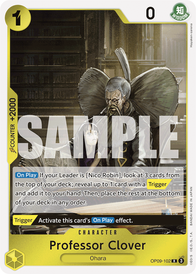 Professor Clover OP09-102 card, Emperors In The New World