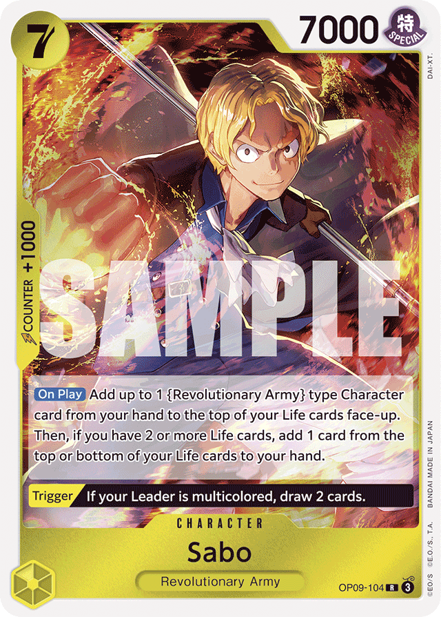 Sabo OP09-104 card, Emperors In The New World