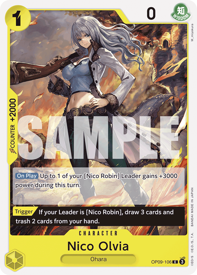 Nico Olvia OP09-106 card, Emperors In The New World