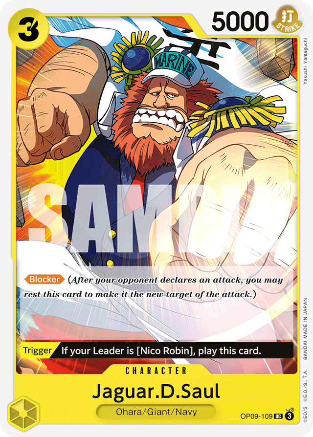 Jaguar.D.Saul OP09-109 card, Emperors In The New World