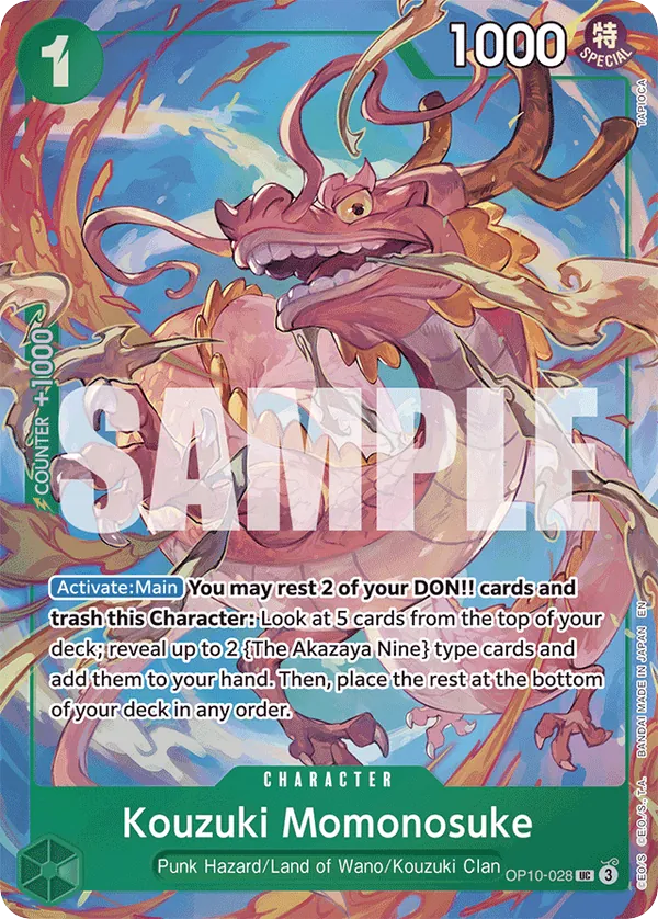 Kouzuki Momonosuke OP10-028 Best Selection Vol. 4 Alt Art card, Royal Blood