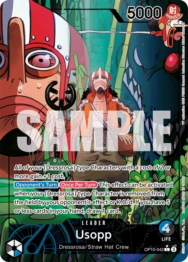 Usopp OP10-042 Alt Art card, Royal Blood