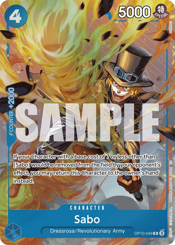 Sabo OP10-049 Best Selection Vol. 4 Alt Art card, Royal Blood