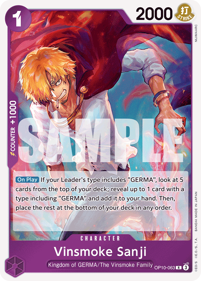 Vinsmoke Sanji OP10-063 card, Royal Blood