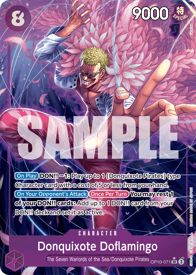 Donquixote Doflamingo OP10-071 Alt Art card, Royal Blood