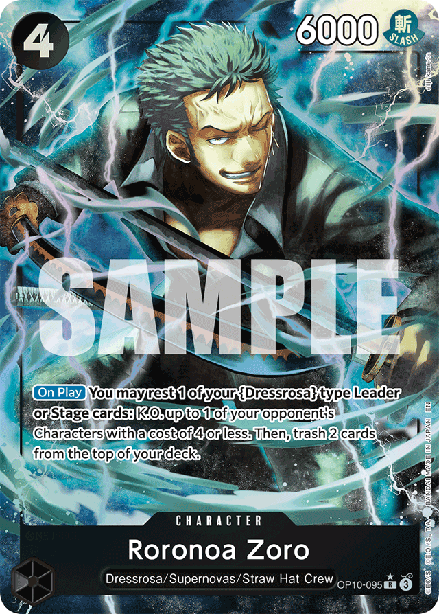 Roronoa Zoro OP10-095 Alt Art card, Royal Blood
