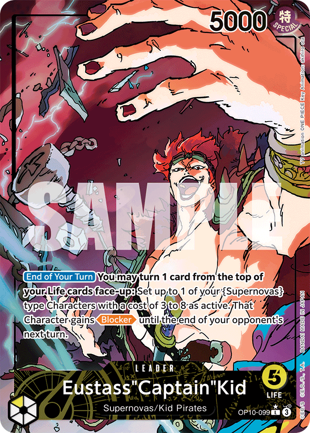 Eustass"Captain"Kid OP10-099 Alt Art card, Royal Blood