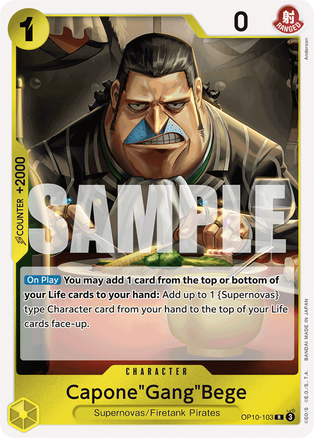 Capone"Gang"Bege OP10-103 card, Royal Blood