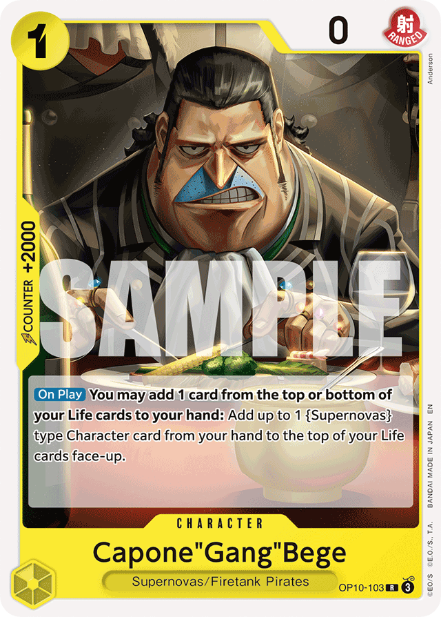 Capone"Gang"Bege OP10-103 card, Royal Blood
