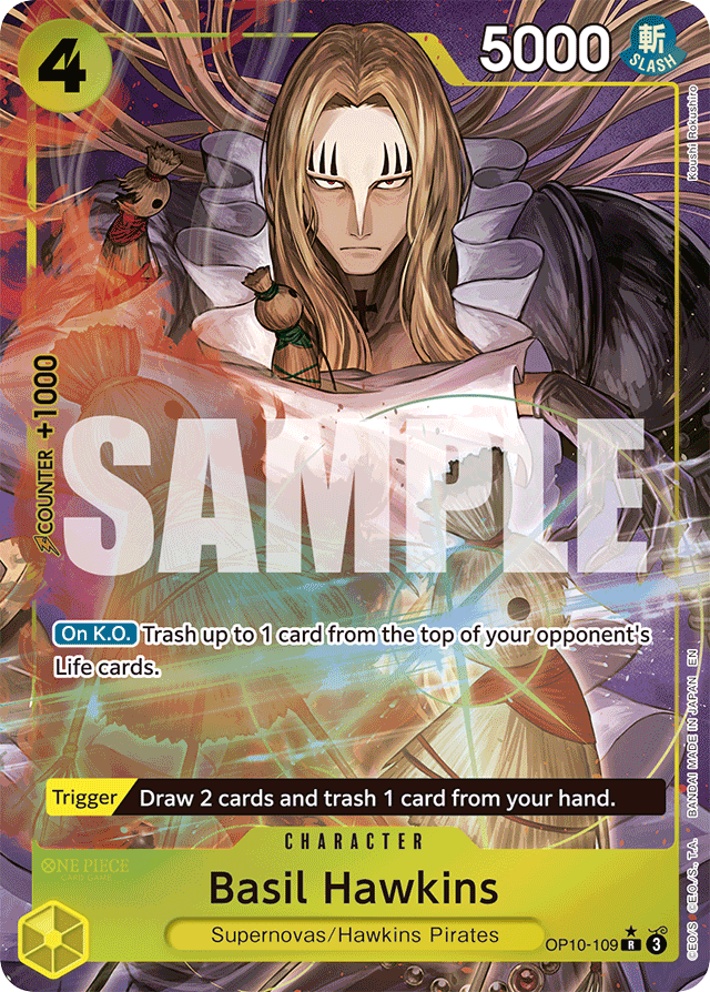 Basil Hawkins OP10-109 Alt Art card, Royal Blood