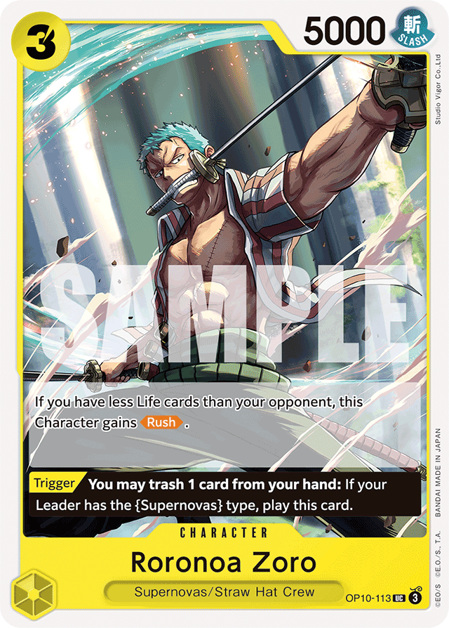 Roronoa Zoro OP10-113 card, Royal Blood