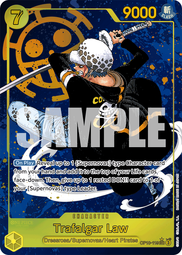 Trafalgar Law OP10-119 Alt Art card, Royal Blood