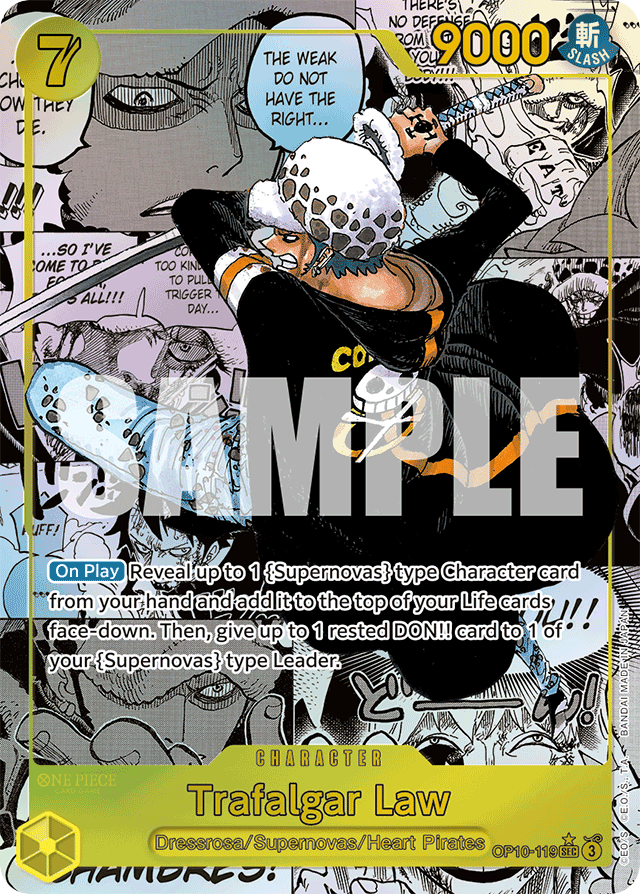 Trafalgar Law OP10-119 Manga Alt Art card, Royal Blood