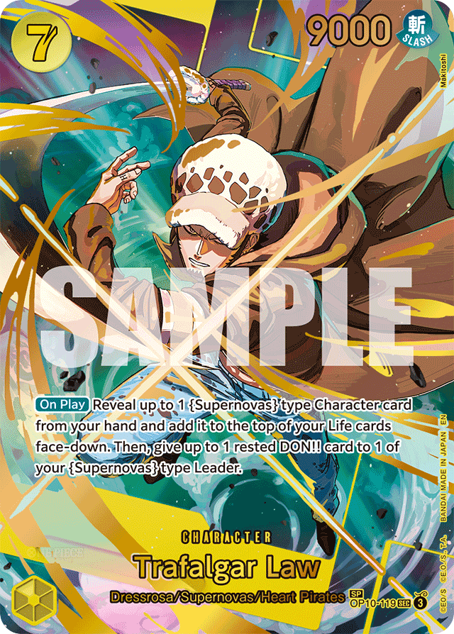 Trafalgar Law OP10-119 SP Alt Art card, Royal Blood