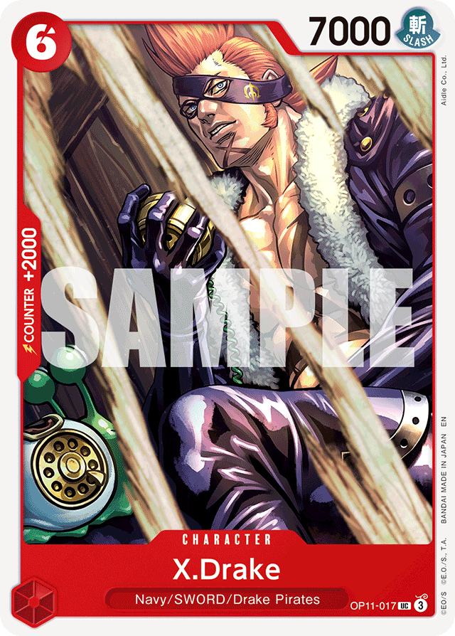 X.Drake OP11-017 card, A Fist Of Divine Speed