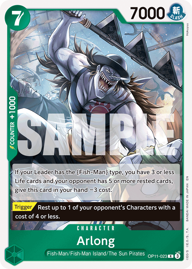 Arlong OP11-023 card, A Fist Of Divine Speed