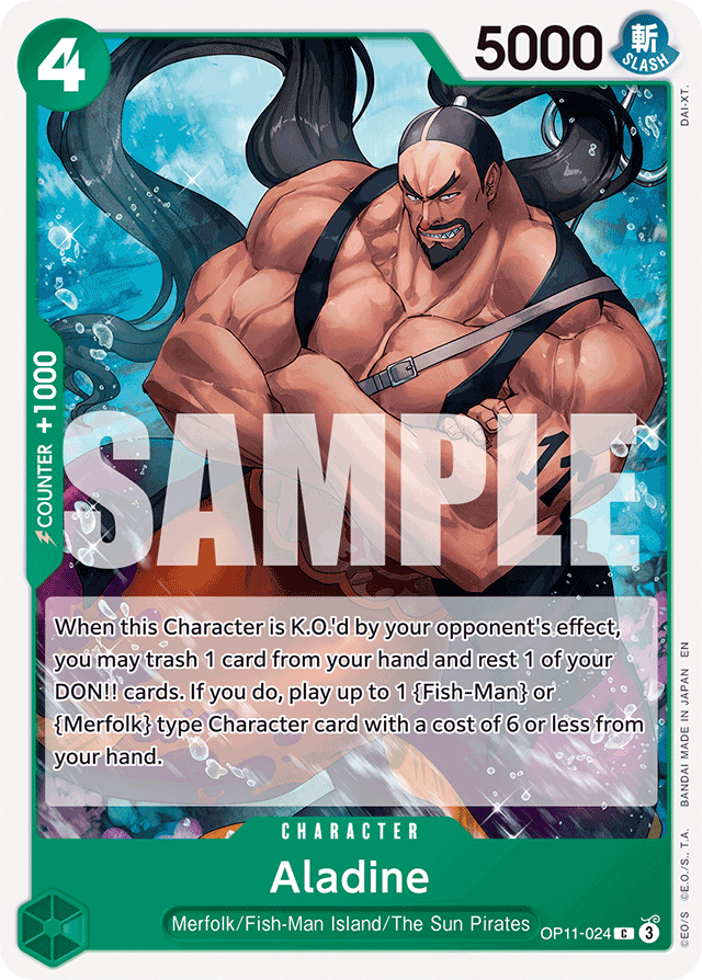 Aladine OP11-024 card, A Fist Of Divine Speed