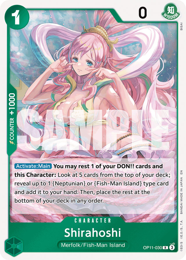Shirahoshi OP11-030 card, A Fist Of Divine Speed