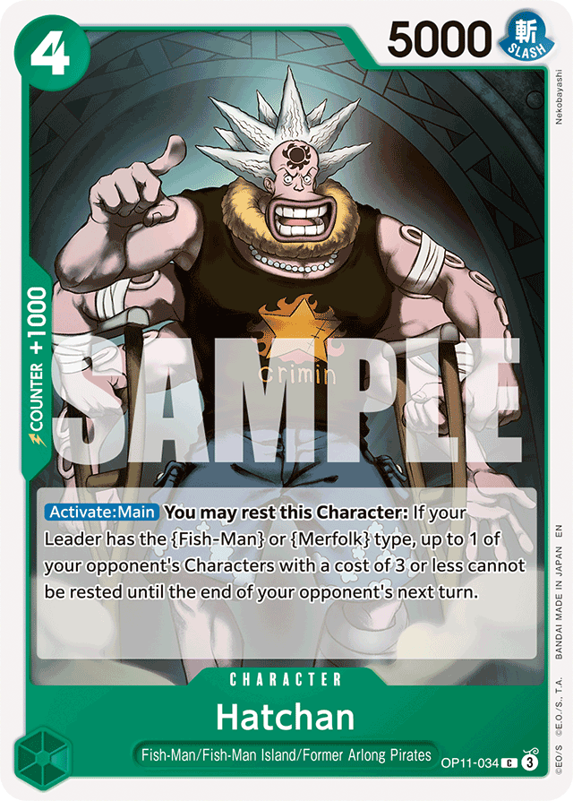 Hatchan OP11-034 card, A Fist Of Divine Speed
