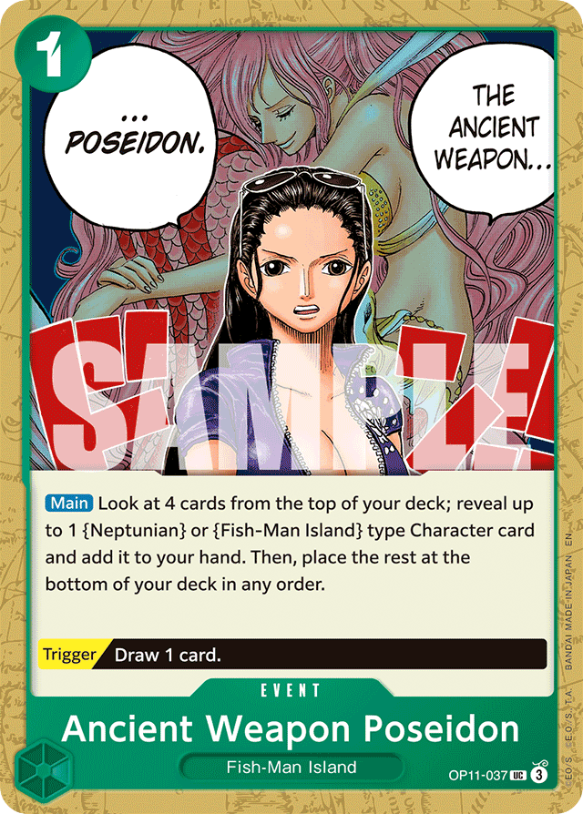 Ancient Weapon Poseidon OP11-037 card, A Fist Of Divine Speed