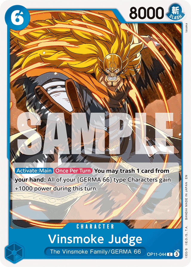 Vinsmoke Judge OP11-044 card, A Fist Of Divine Speed