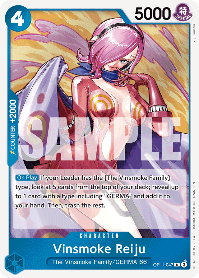 Vinsmoke Reiju OP11-047 card, A Fist Of Divine Speed