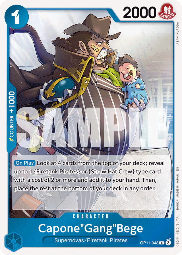 Capone"Gang"Bege OP11-048 card, A Fist Of Divine Speed