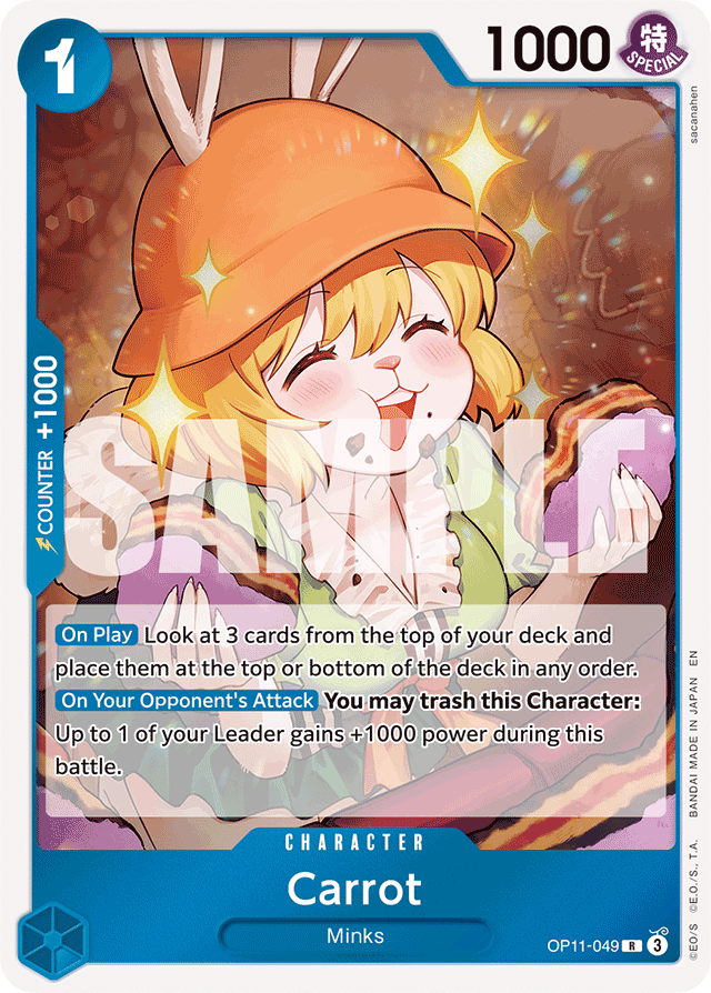 Carrot OP11-049 card, A Fist Of Divine Speed