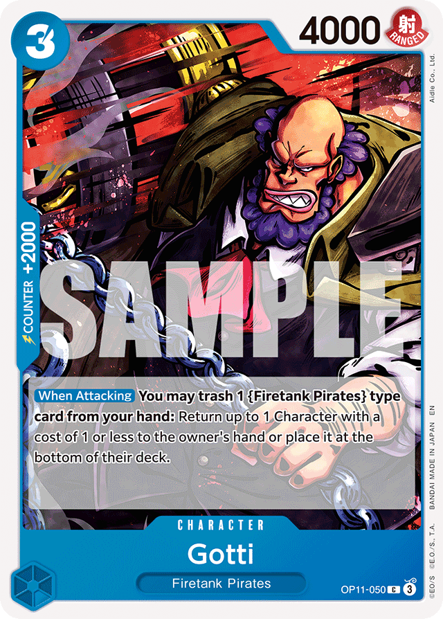 Gotti OP11-050 card, A Fist Of Divine Speed