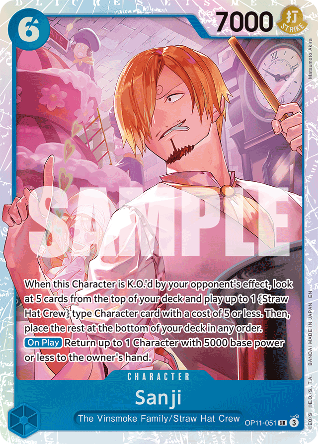 Sanji OP11-051 card, A Fist Of Divine Speed
