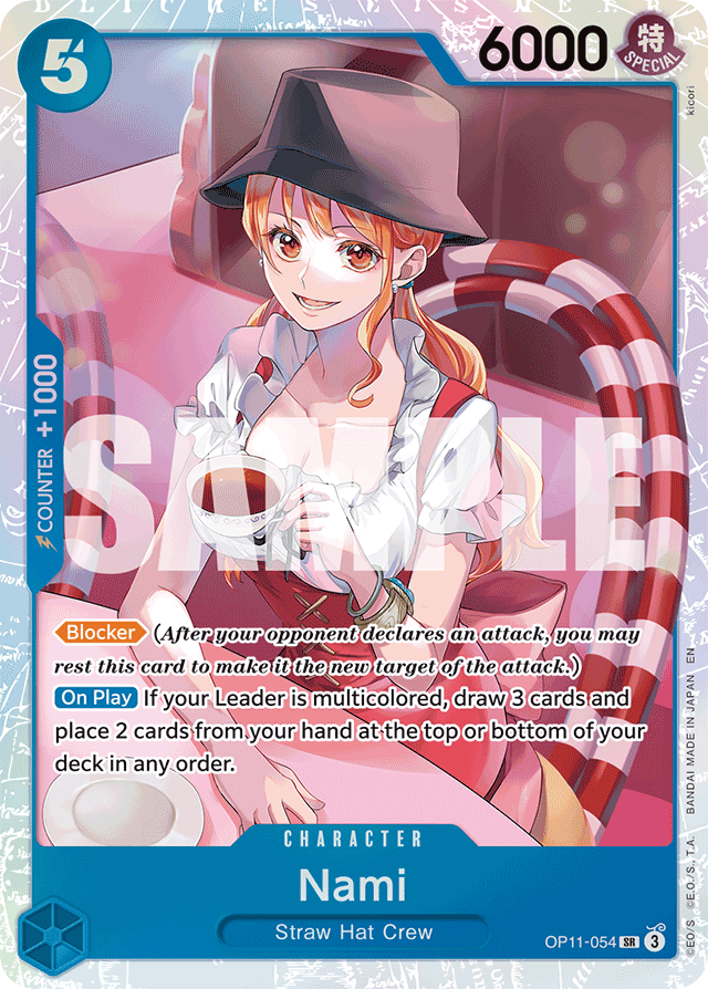 Nami OP11-054 card, A Fist Of Divine Speed