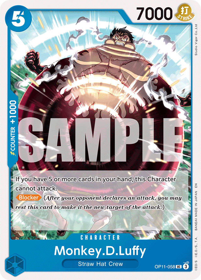 Monkey.D.Luffy OP11-058 card, A Fist Of Divine Speed