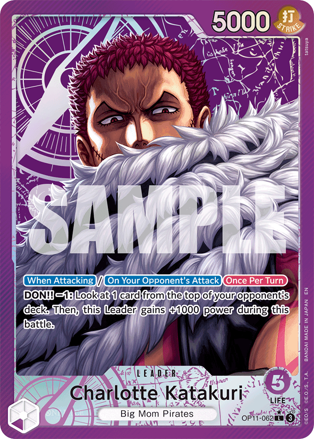 Charlotte Katakuri OP11-062 Alt Art card, A Fist Of Divine Speed