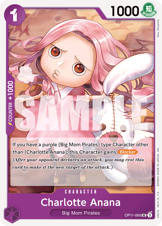 Charlotte Anana OP11-065 card, A Fist Of Divine Speed