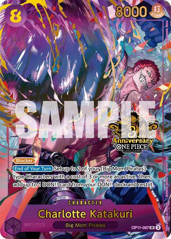 Charlotte Katakuri OP11-067 Third Anniversary card, A Fist Of Divine Speed