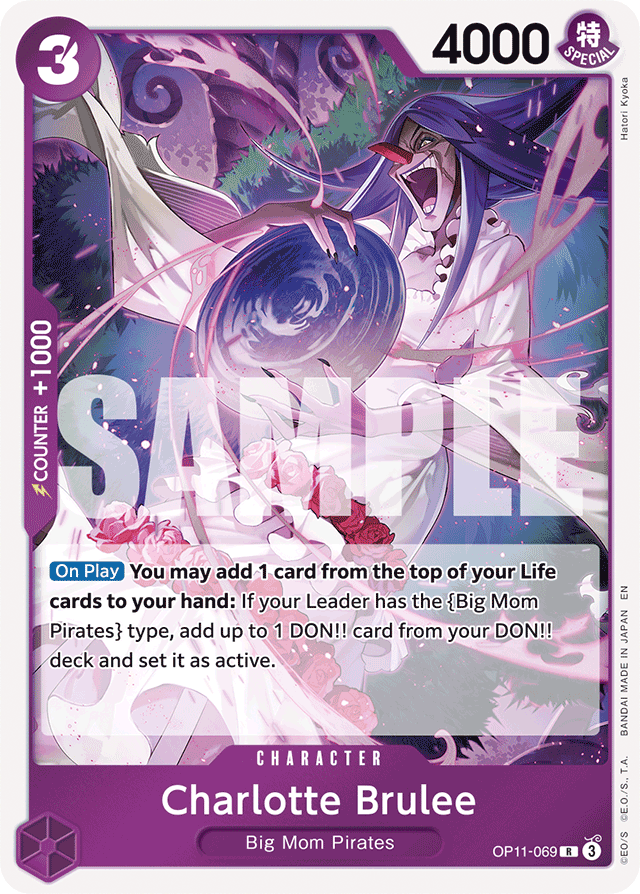 Charlotte Brulee OP11-069 card, A Fist Of Divine Speed