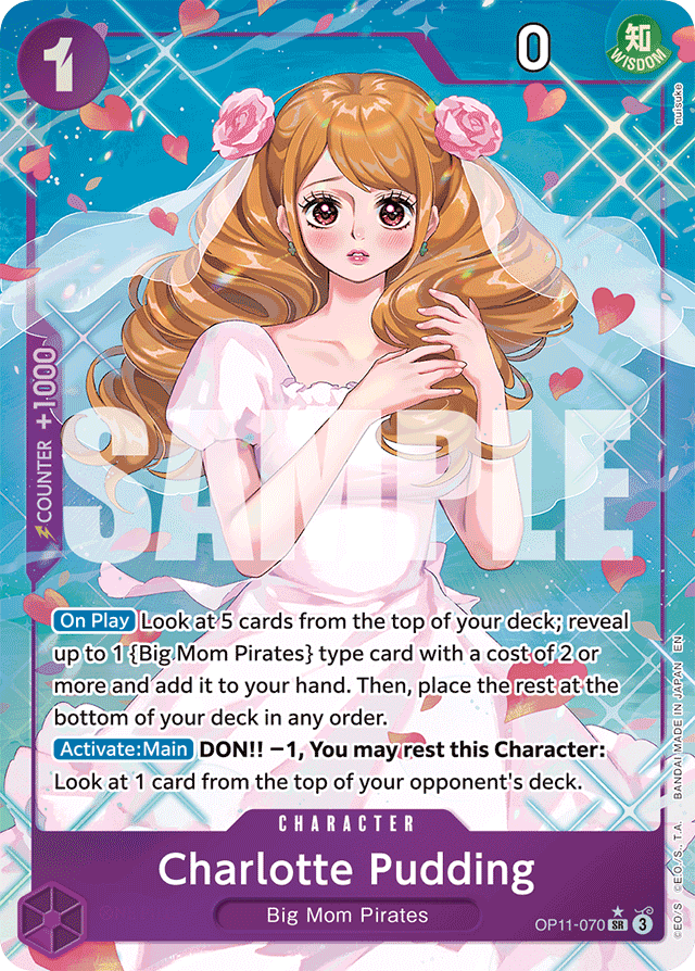Charlotte Pudding OP11-070 Alt Art card, A Fist Of Divine Speed