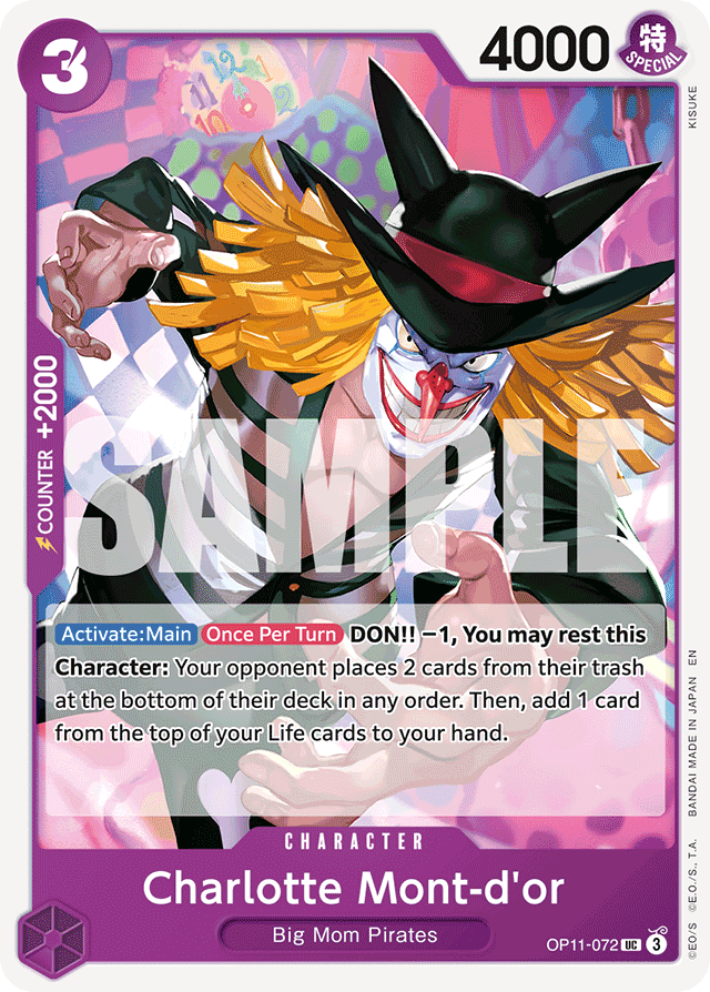 Charlotte Mont-d'or OP11-072 card, A Fist Of Divine Speed